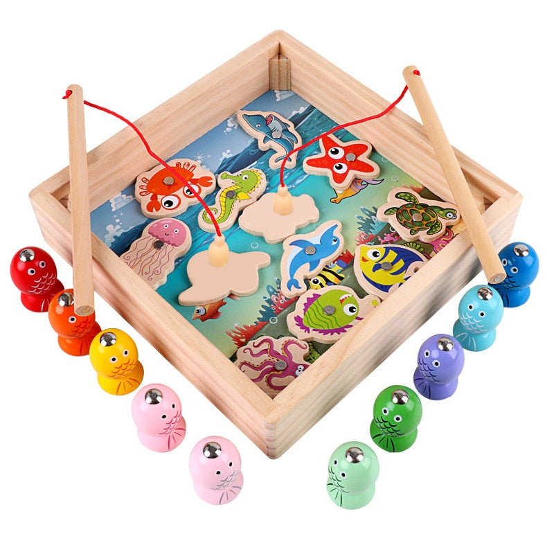 Wooden Magnetic Fishing Game – Toy Corner