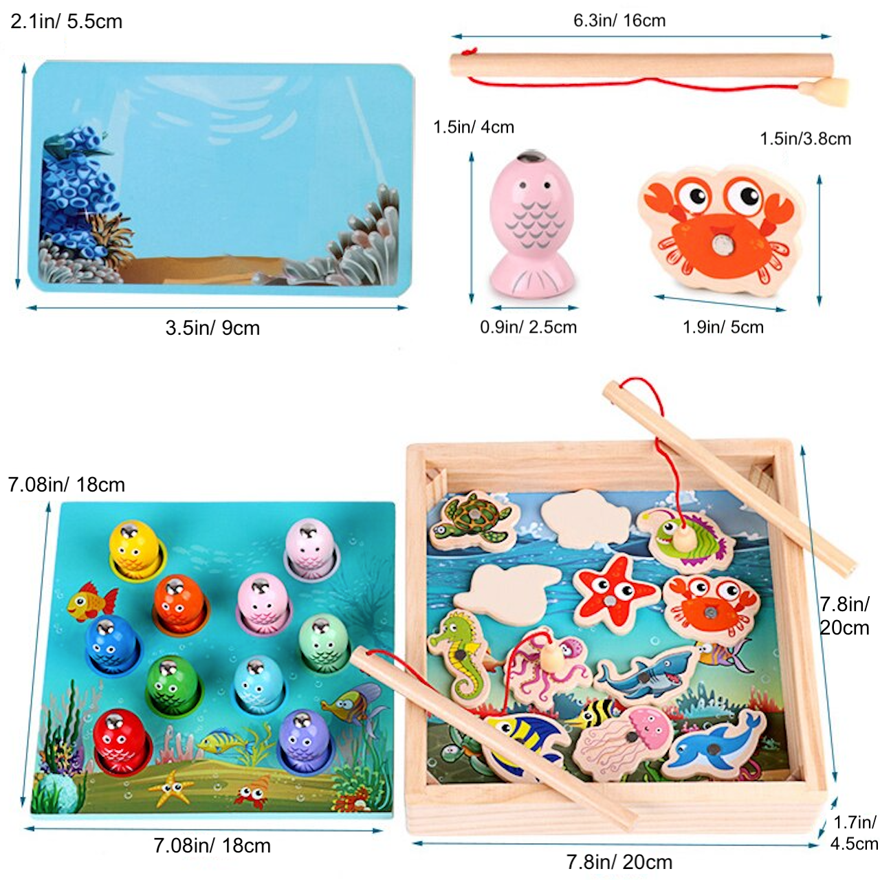 Kids Magnetic Fishing Game Set