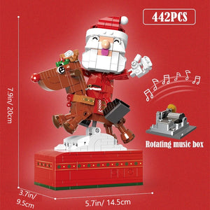 Mini Brick Puzzle Toys With Music Box -  Christmas/ Santa Claus