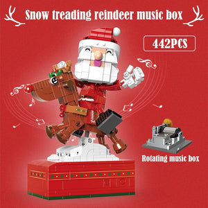 Mini Brick Puzzle Toys With Music Box -  Christmas/ Santa Claus