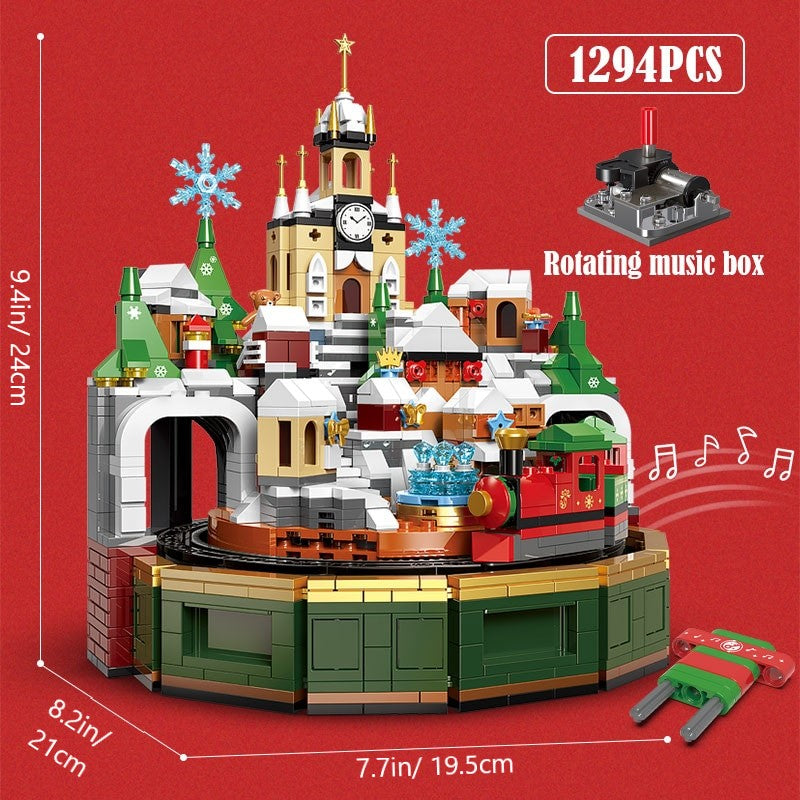 Mini Brick Puzzle Toys With Music Box -  Christmas/ Santa Claus