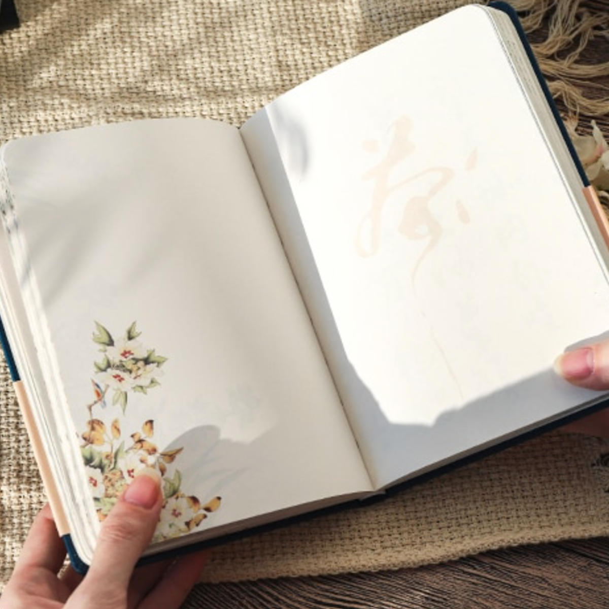 Notebook With Inspirational Asian Art