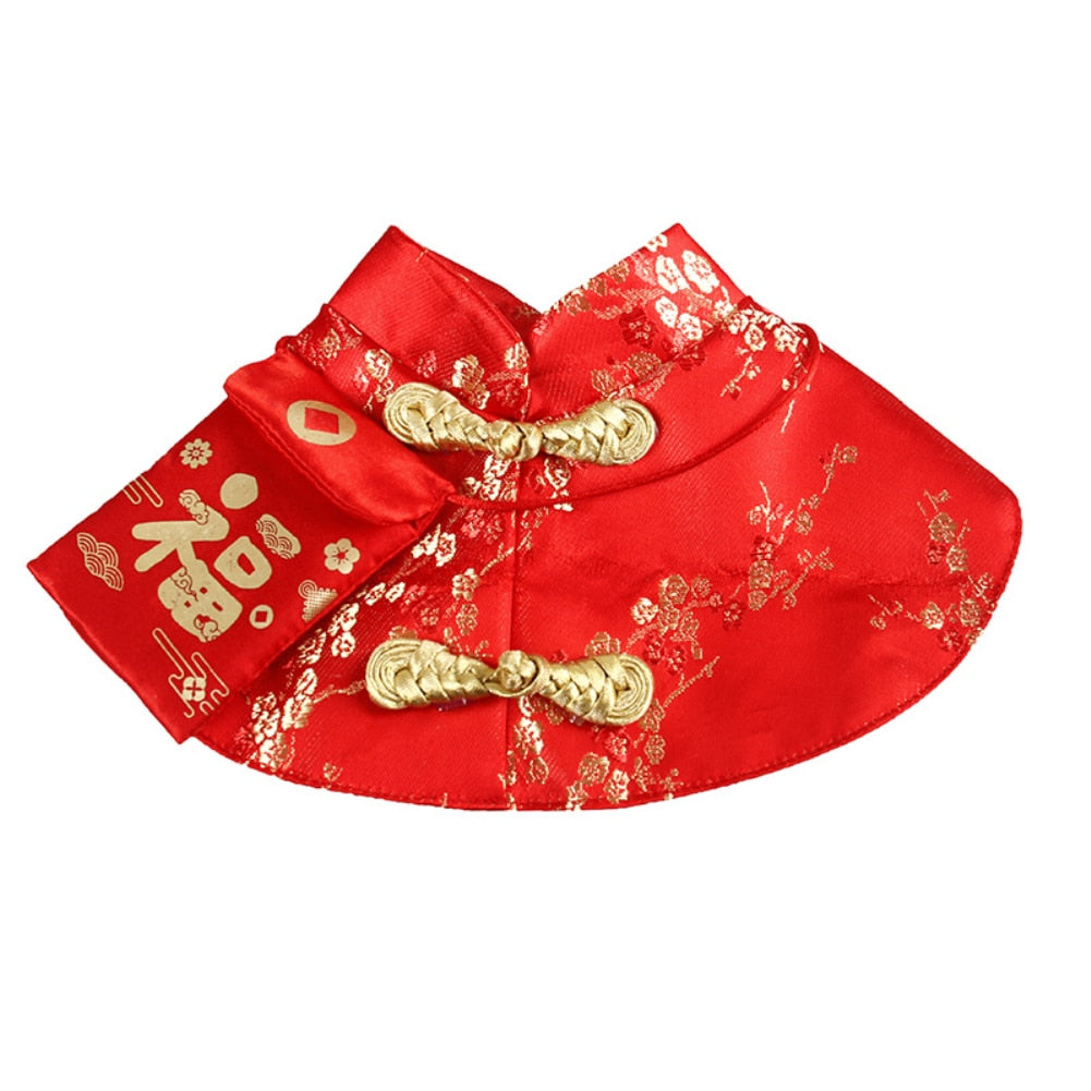 Pet Asian Spring Festival Cape With Red Envelope