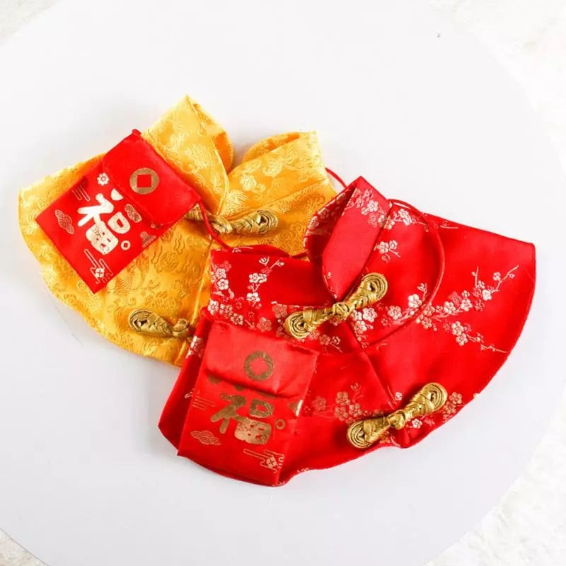 Pet Asian Spring Festival Cape With Red Envelope