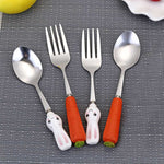 Load image into Gallery viewer, Rabbit/ Carrot Stainless Steel Cutlery
