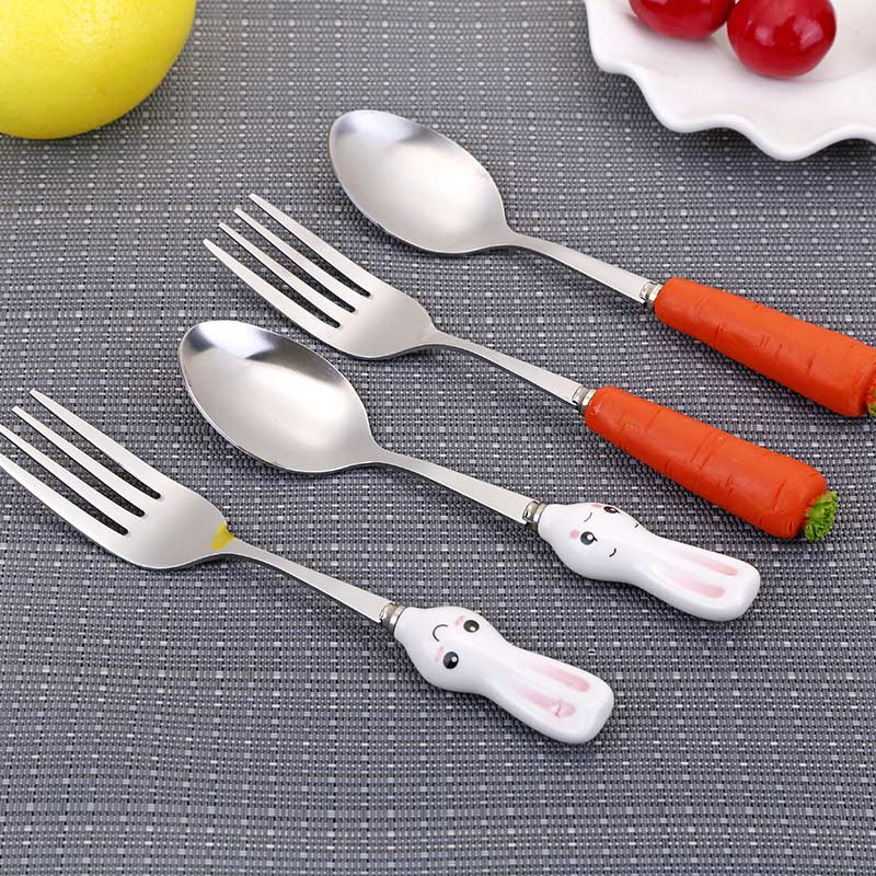 Rabbit/ Carrot Stainless Steel Cutlery