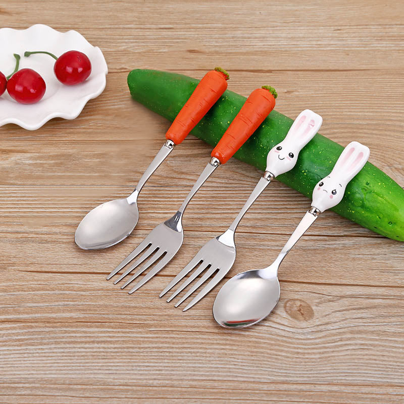 Rabbit/ Carrot Stainless Steel Cutlery