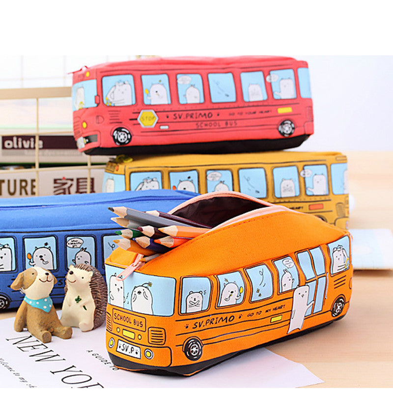 School Bus Pencil Stationery Case