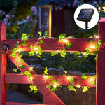 Load image into Gallery viewer, Solar Green Leaf/ Maple String Lights
