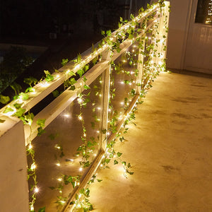 Solar Green Leaf/ Maple String Lights