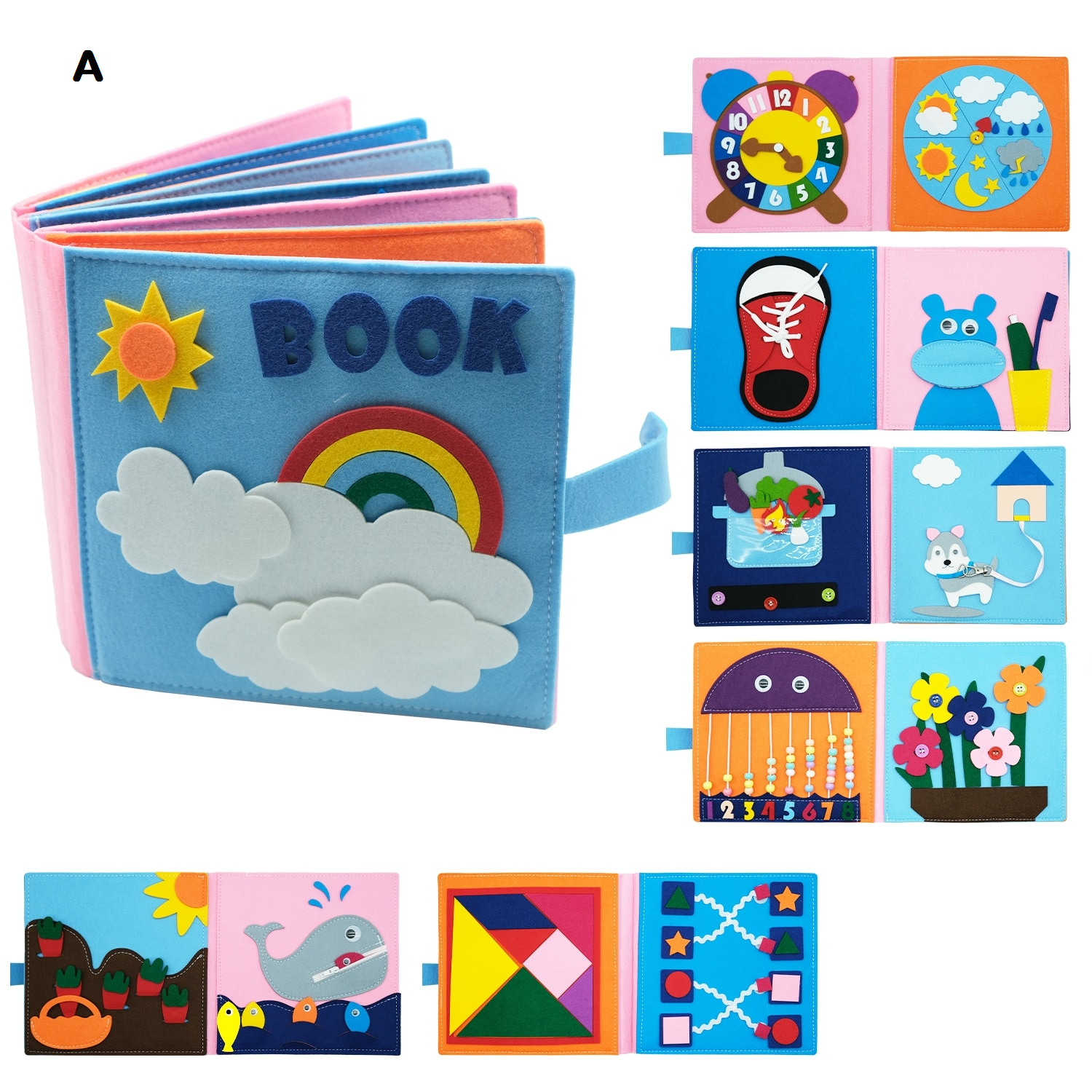 Washable Felt Educational Book