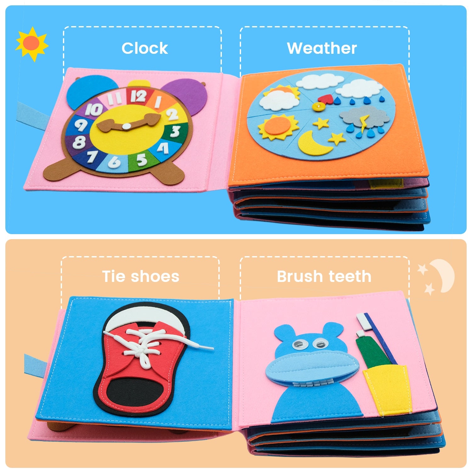 Washable Felt Educational Book