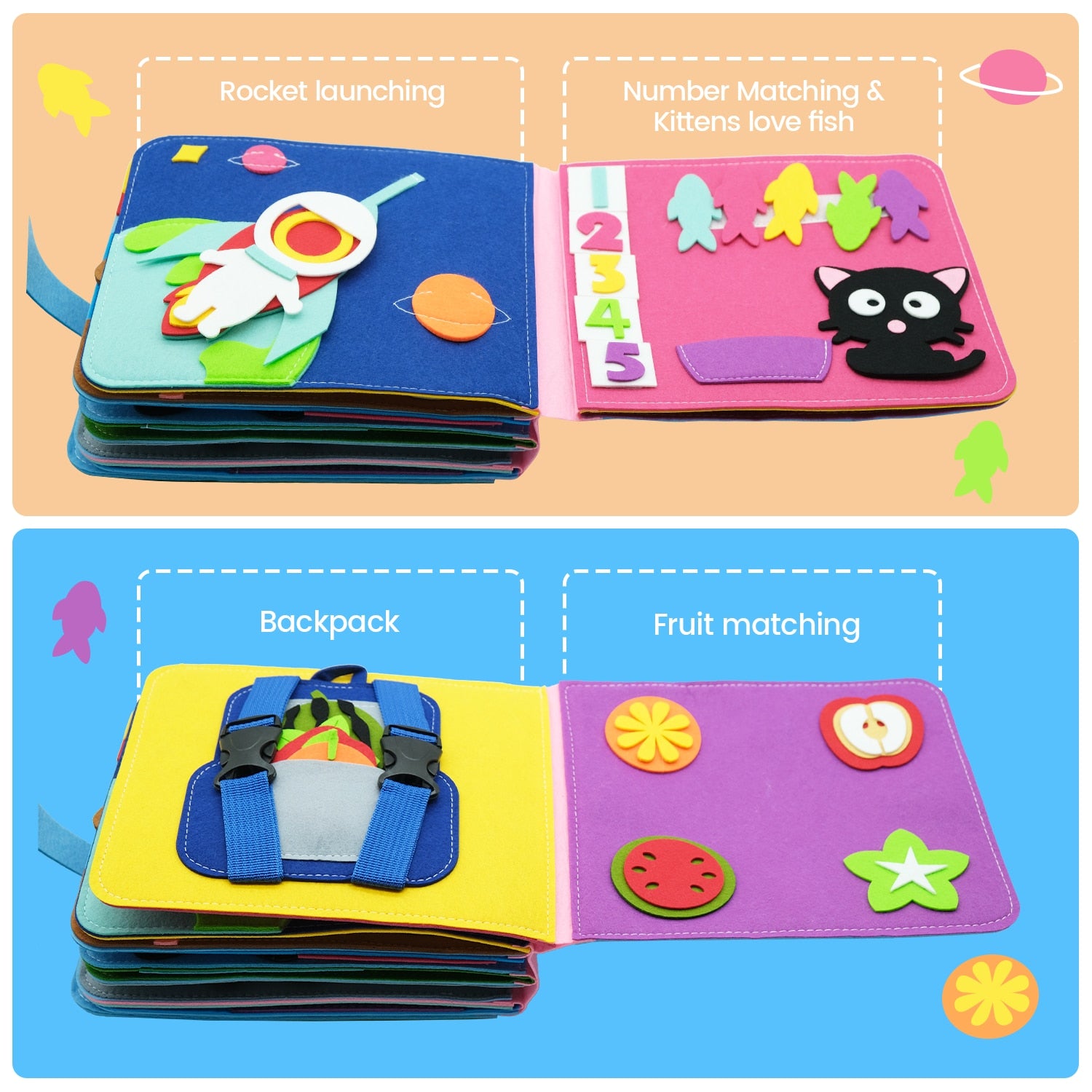 Washable Felt Educational Book