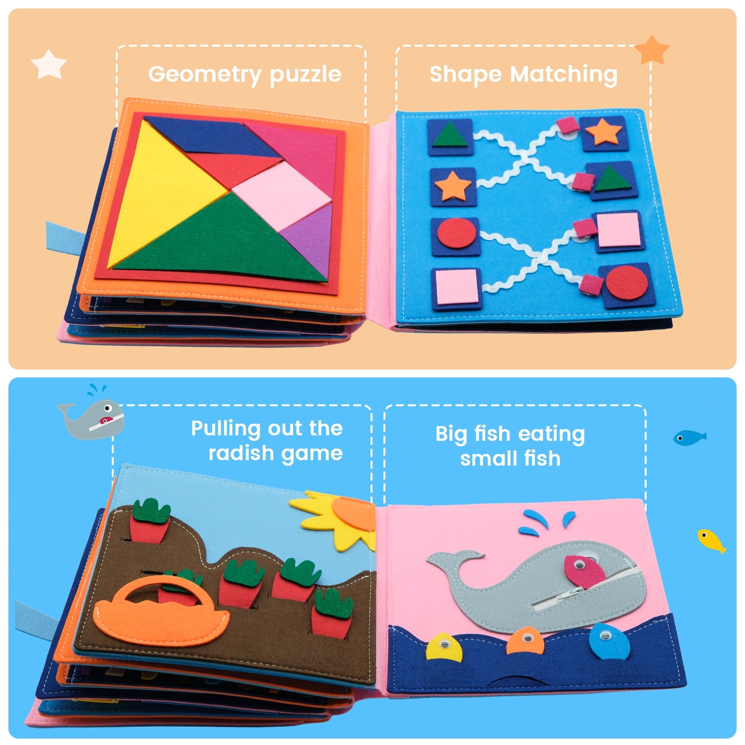 Washable Felt Educational Book