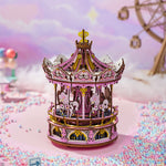 Load image into Gallery viewer, Wooden Model Music Box, Romantic Carousel (TakaraCorner.com)
