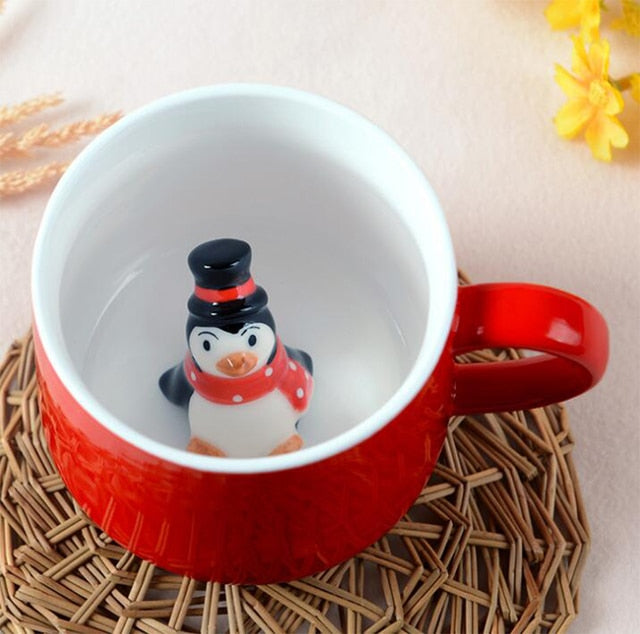 Ceramic Mug With Hidden Christmas Characters