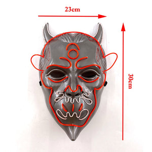 Halloween Neon Light Mask - Devil