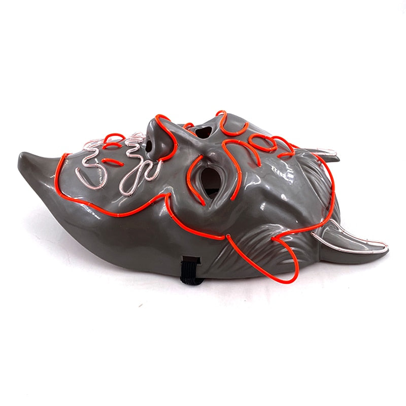 Halloween Neon Light Mask - Devil