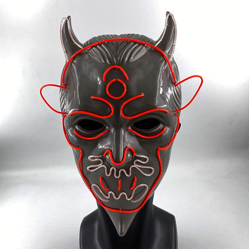 Halloween Neon Light Mask - Devil