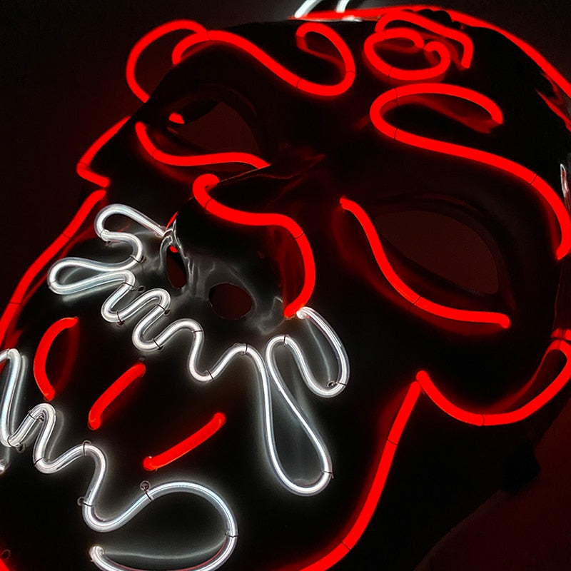 Halloween Neon Light Mask - Devil