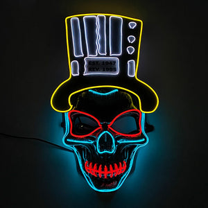 Halloween Neon Light Mask - Skull