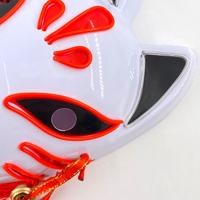 Halloween Neon Light Mask - Red Fox