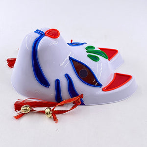 Halloween Neon Light Mask - Blue Fox