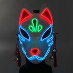 Load image into Gallery viewer, Halloween Neon Light Mask - Blue Fox
