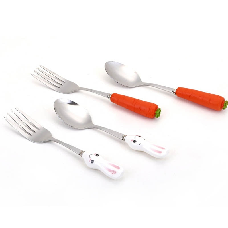 Rabbit/ Carrot Stainless Steel Cutlery