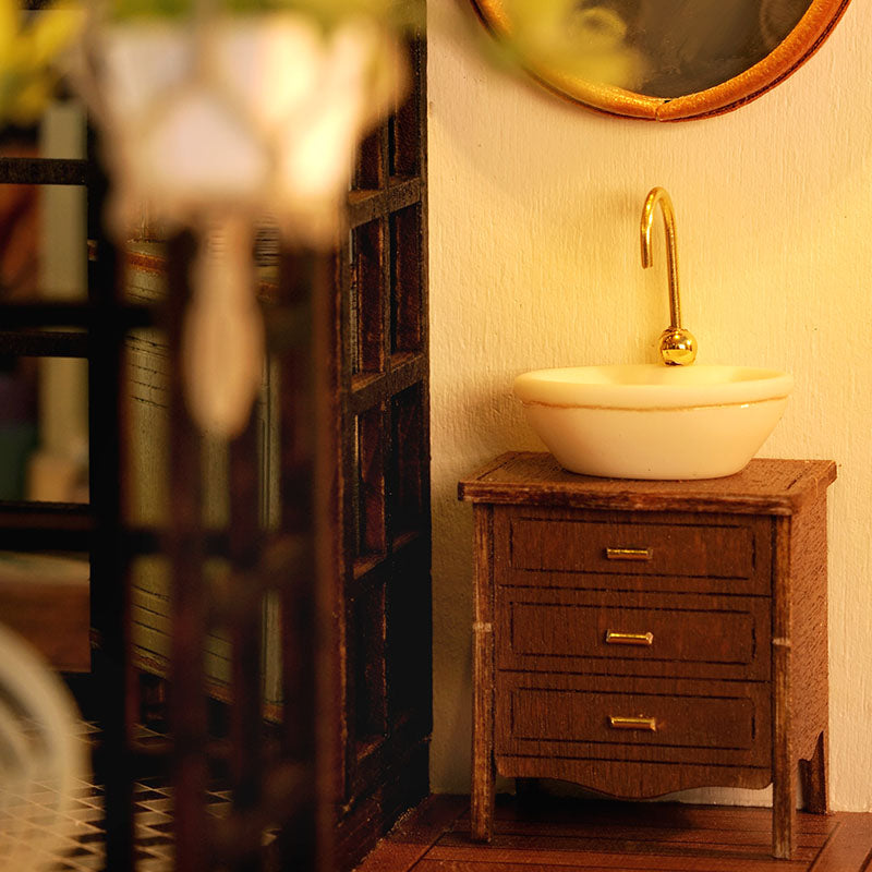 Miniature Wooden Dollhouse - Momo Tea House