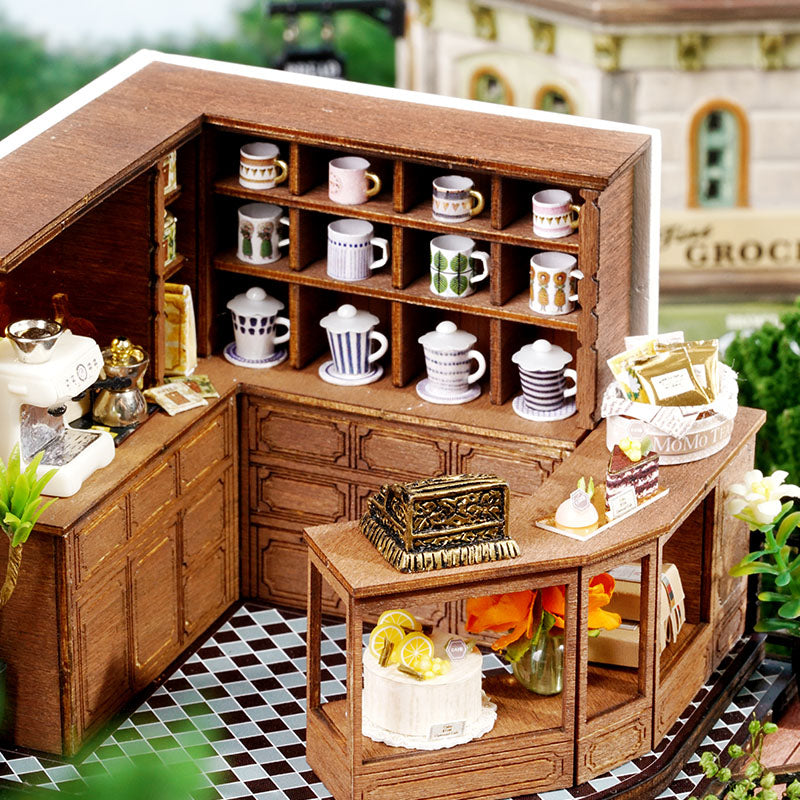 Miniature Wooden Dollhouse - Momo Tea House